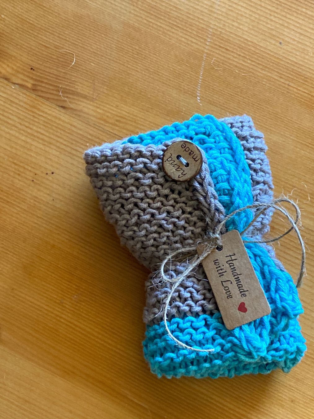 Altro per la casa: ABWASCHLAPPEN-BLAU-GRAU,HANDGEMACHT – Nuovo e nell'imballaggio originale da Meienried venduto da ManuelaBoutique 5