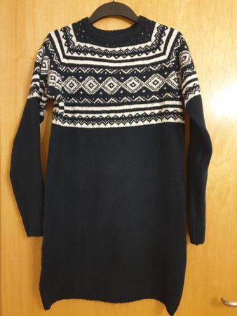 Robe pull hiver, motifs nordiques, taille S/36, polyester