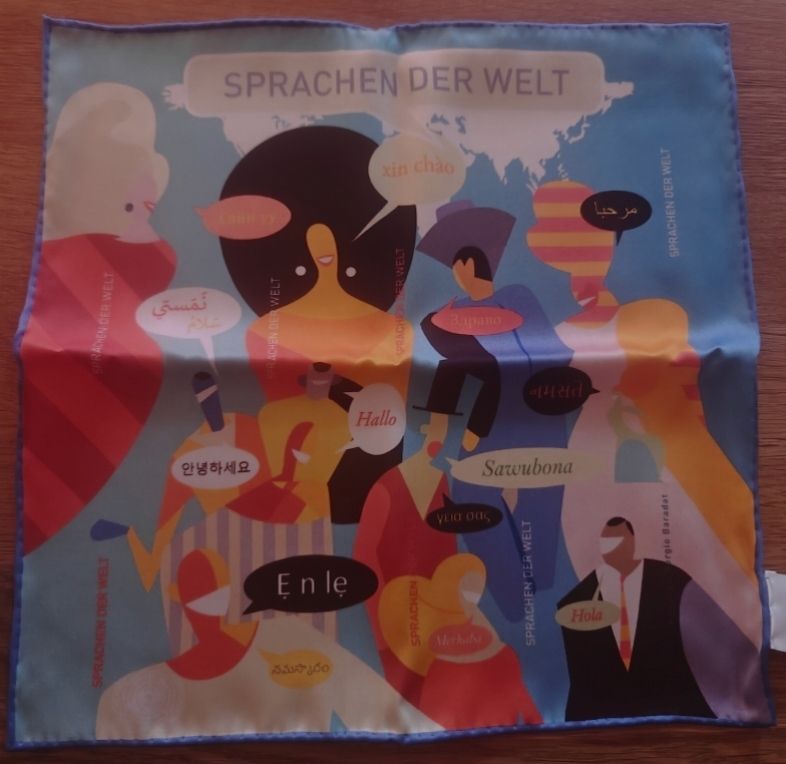 Foulard & Sciarpe: Exklusives UN-Seideneinstecktuch "World Languages" – Nuovo (secondo la descrizione) da Latterbach venduto da Grenat85 1