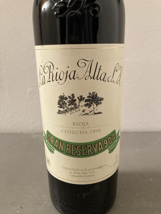 La Rioja Alta Gran Reserva 904 Jahrgang 1998 (Gebraucht) in Basel für ...