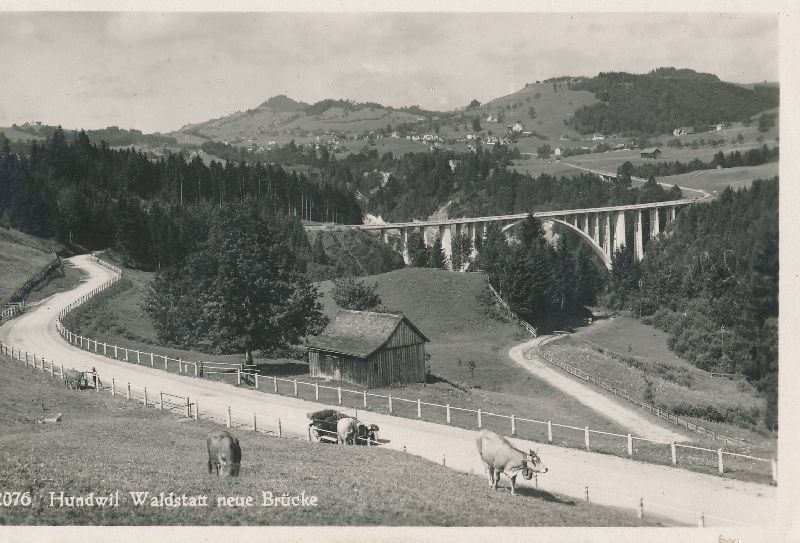 Cartoline postali: Waldstatt - Hundwilerbrücke + 1933 – Usato da Emmenbrücke venduto da teestube