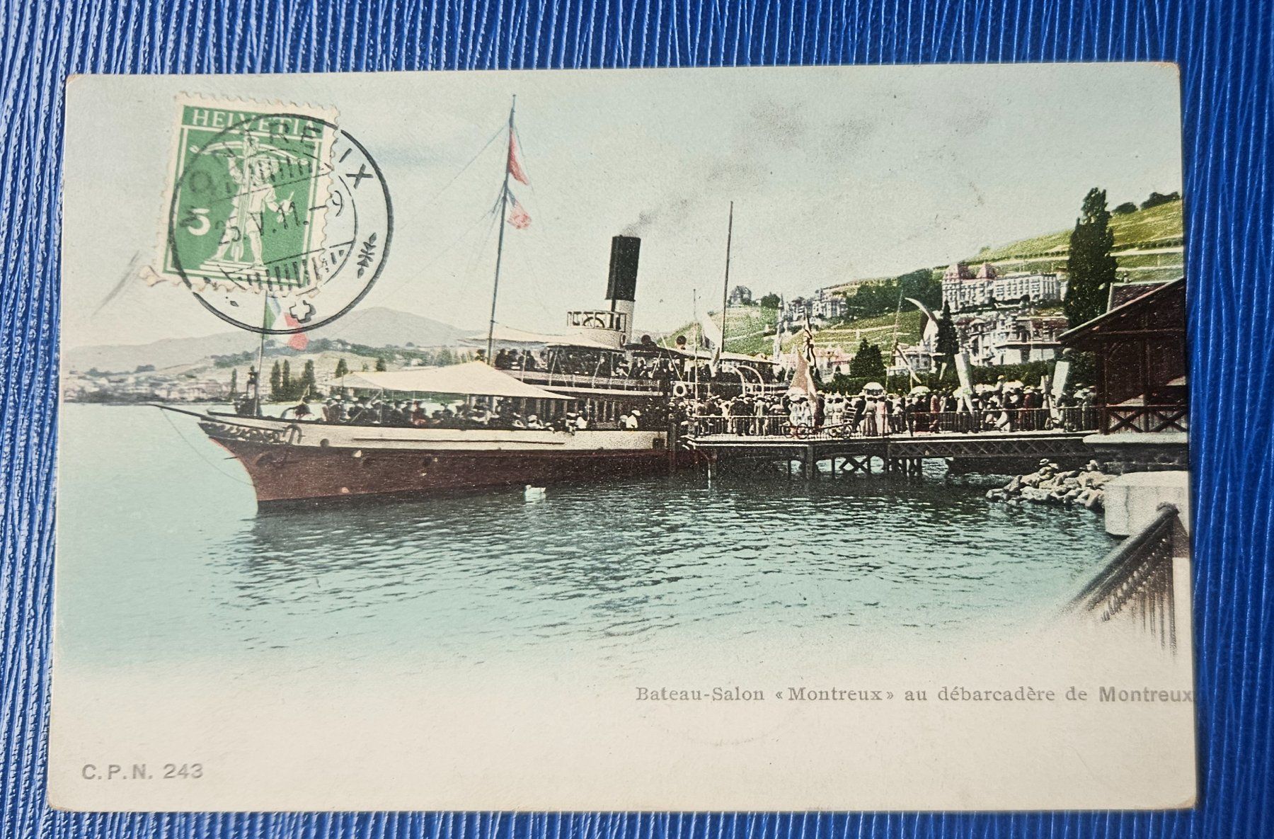 Cartoline postali: AK Antike  Schiffsanlegestelle MONTREUX – Usato da Tenniken venduto da tententen30