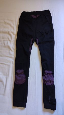 Thermoleggings, Gr. M, Schwarz/Lila