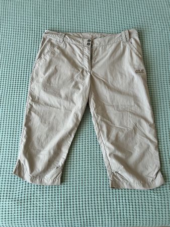 Jack Wolfskin Caprihose Damen Sommerhose Beige Grösse 21
