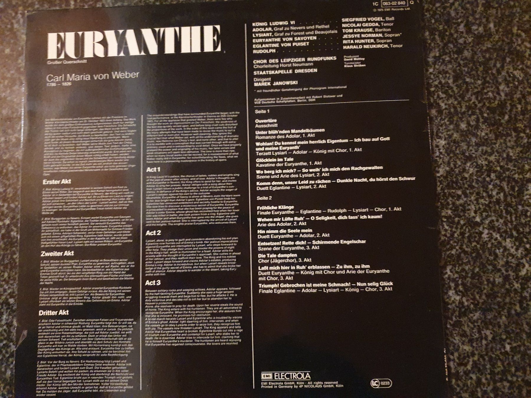 Schallplatten: Schallplatte- Euryanthe – Gebraucht aus Grandval von JeroenK 1