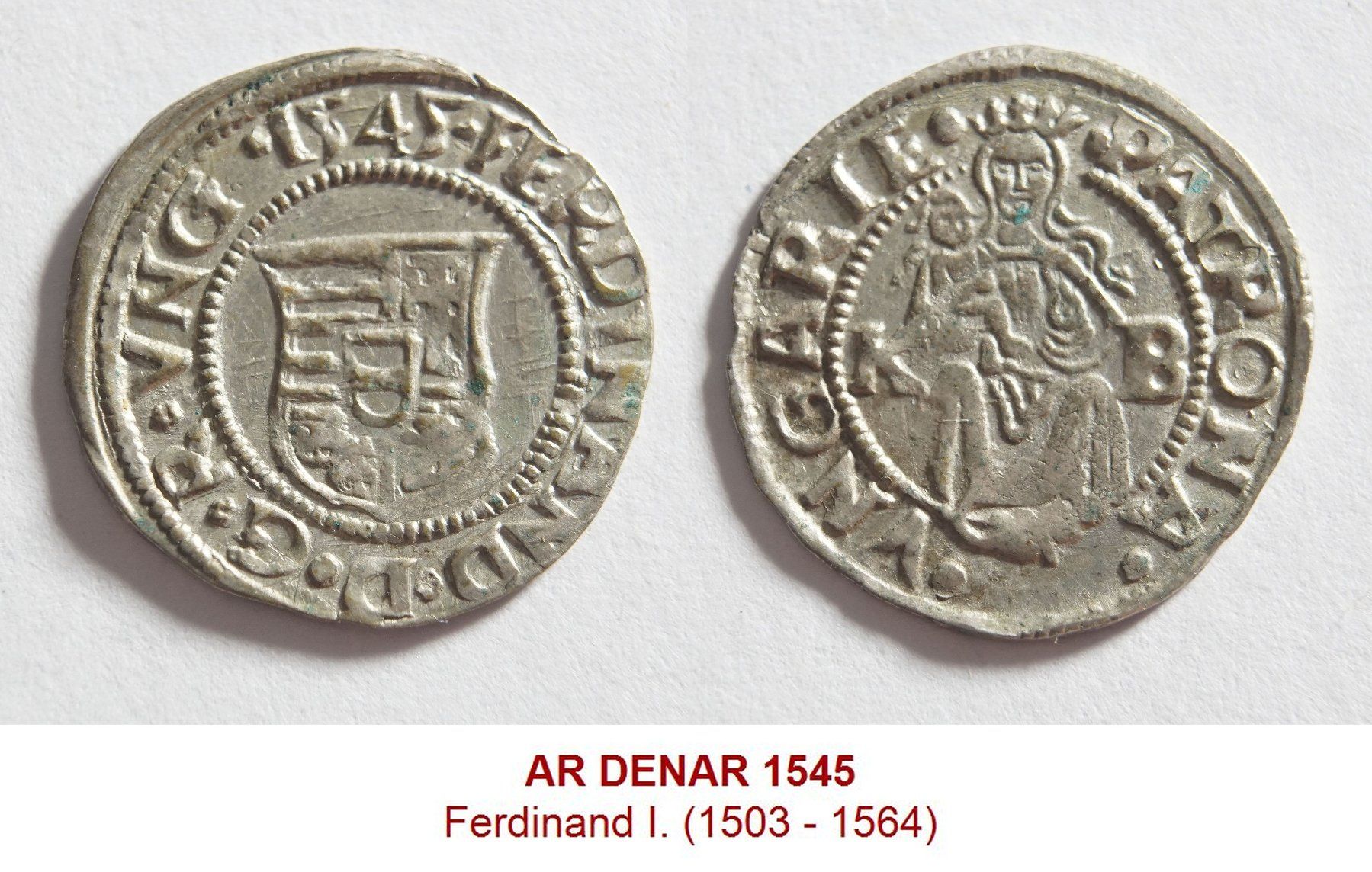Tutti le monete: AR DENAR 1545, Ferdinand I. – Usato da Flamatt venduto da samowarow