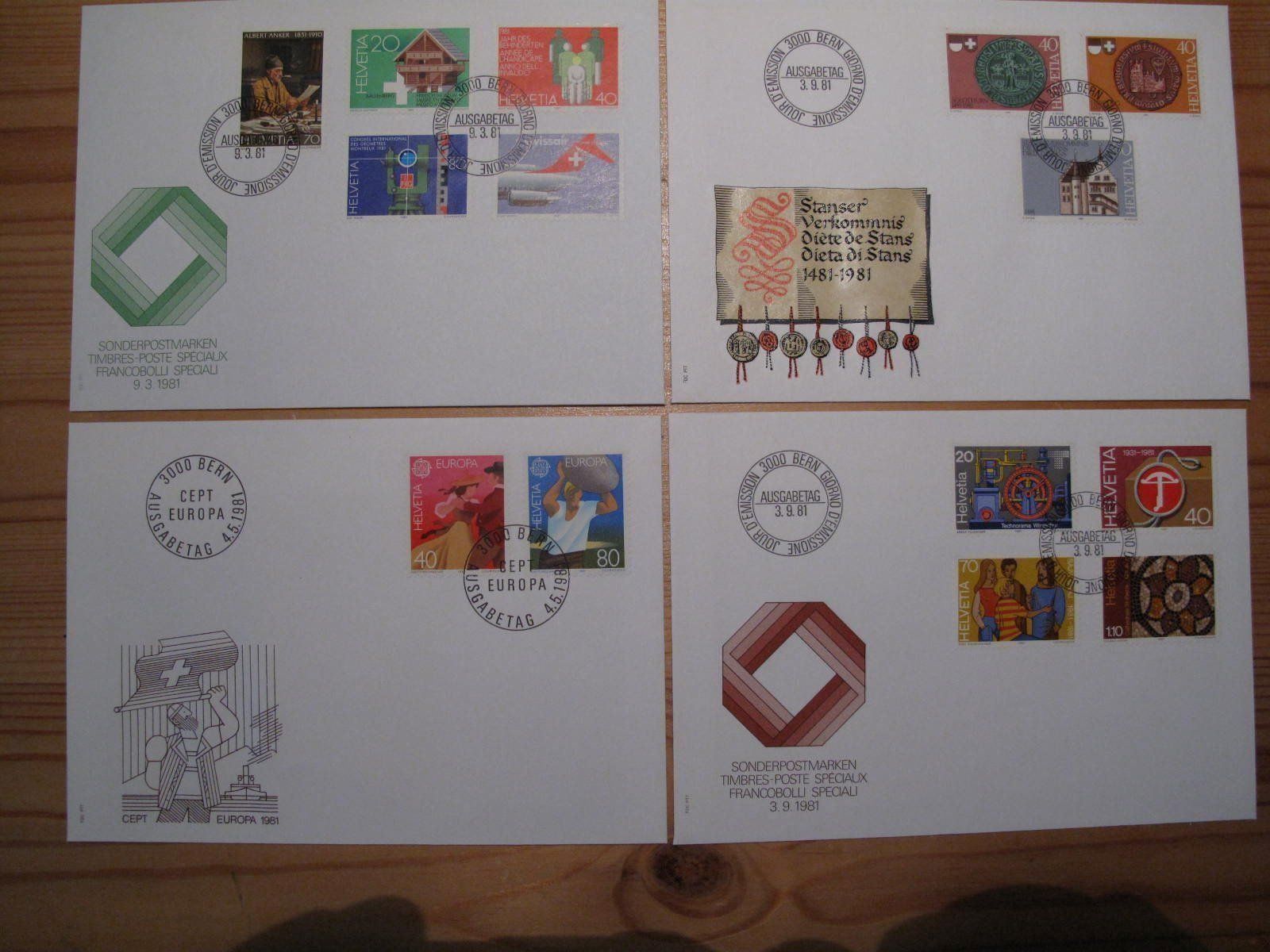 Tutti i francobolli: Schweiz FDC 1981 – Usato da Wil SG venduto da fva01