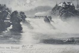 Ansichtskarte Gruss vom Rheinfall W. Brunner 1904