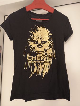 Schwarzes Star Wars Chewie T-Shirt Grösse S, Top Zustand!