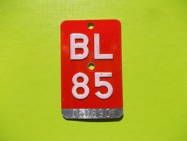 Velonummer / Fahrradnummer BL 85