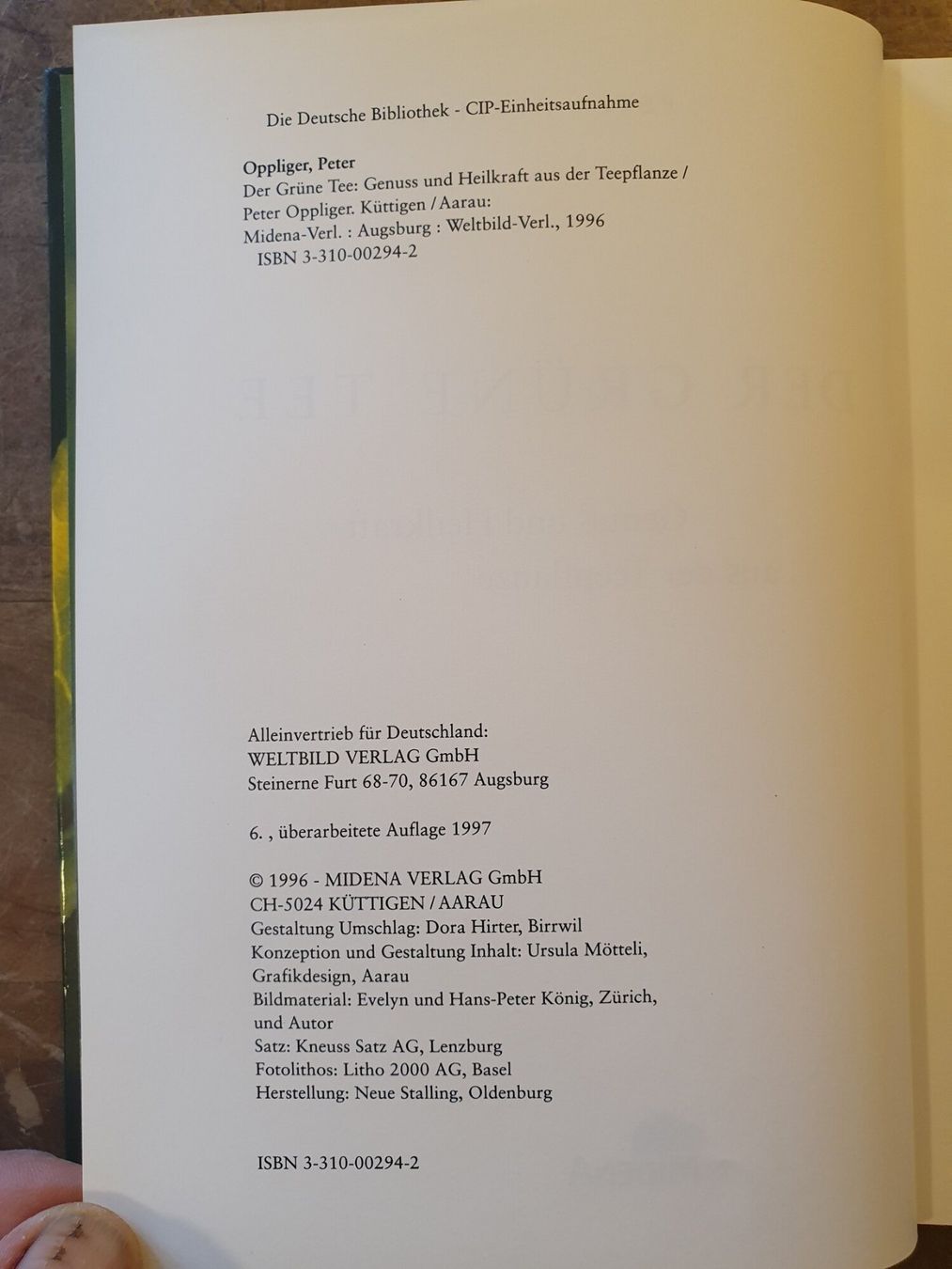 Libri: Der grüne Tee - Peter Oppliger - Midena – Usato da Zürich venduto da loosebone 2