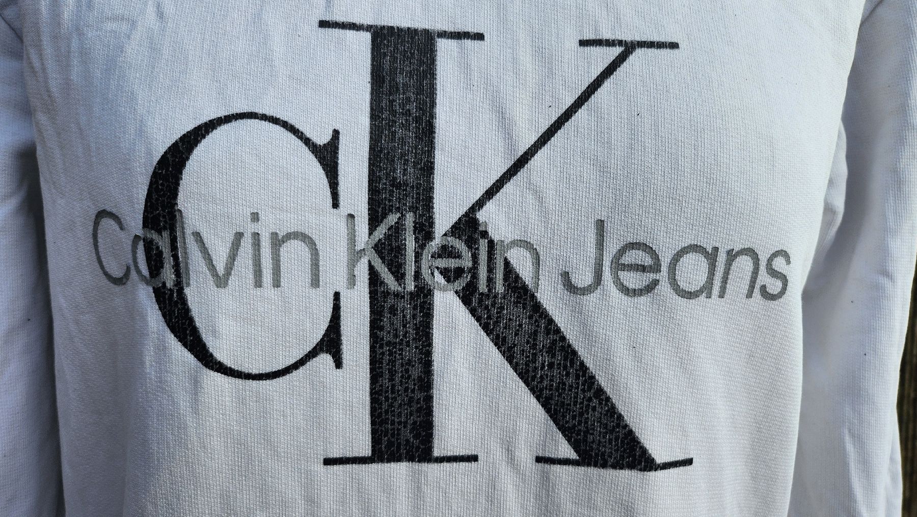 Calvin Klein Maglioni & Felpe: Pull blanc CK, taille M, coton 100% – Usato da Agiez venduto da chouchanelle