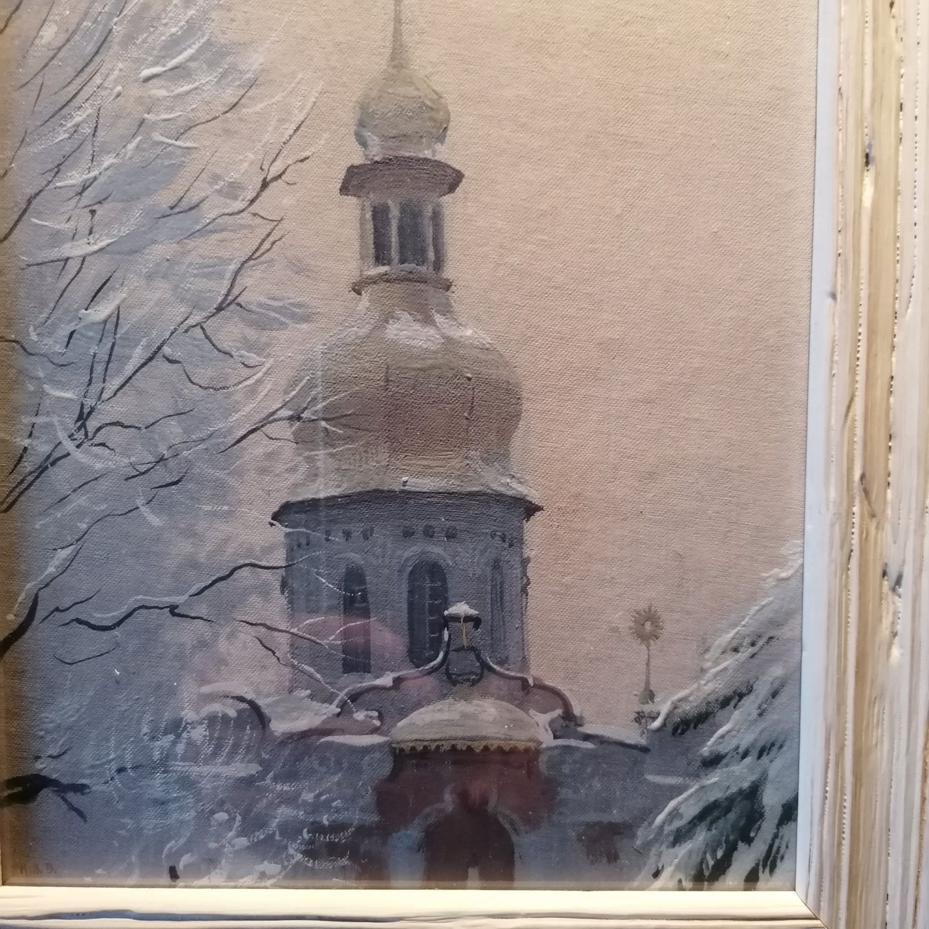 Gemälde: NEVICATA. Olio su cartoncino. – Gebraucht aus Mendrisio von Accamuta 2