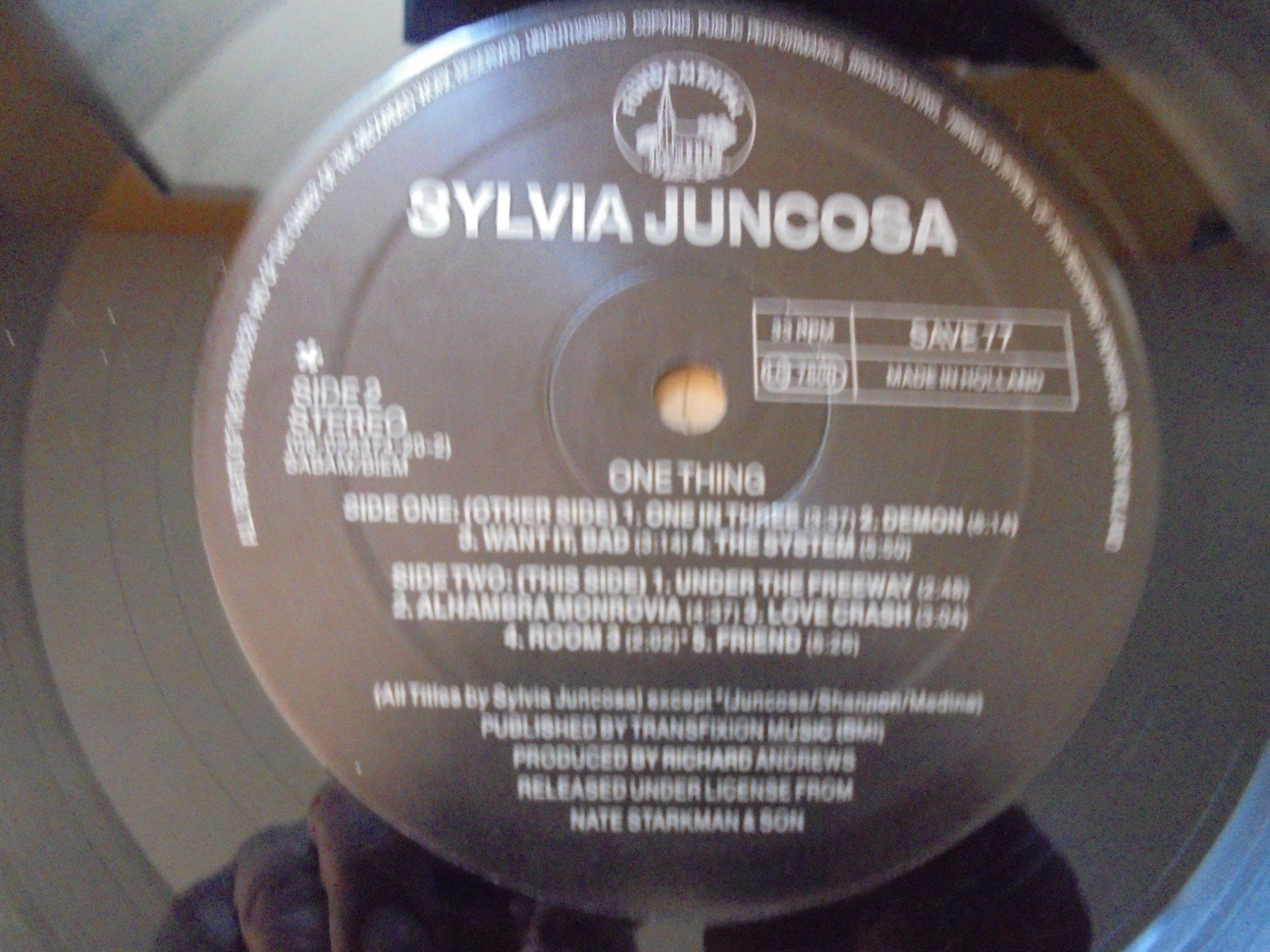 Schallplatten: Sylvia JUNCOSA " One Thing " LP Holland – Gebraucht aus Crissier von Promopost 3