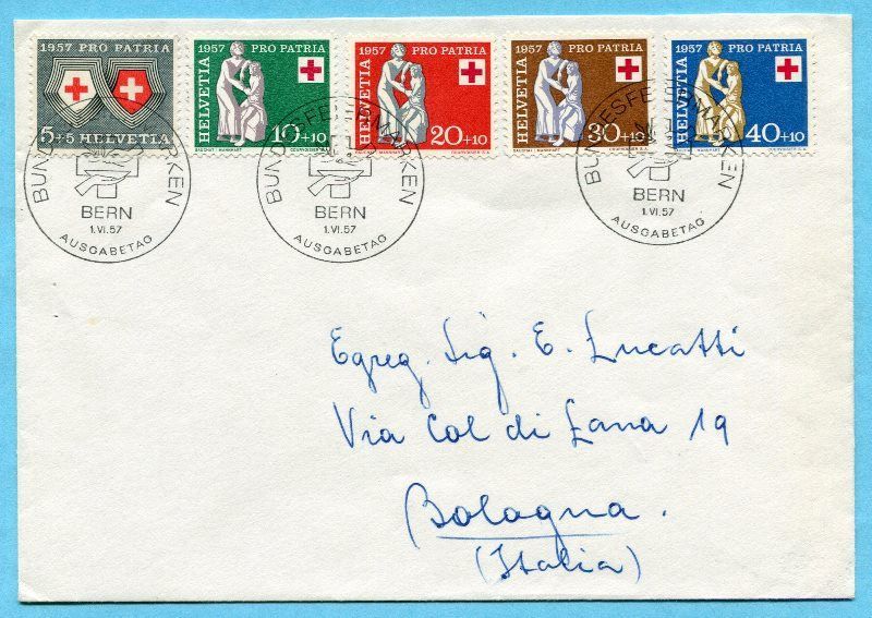 FDC Satzbrief nach Bologna 1957 Kaufen auf Ricardo