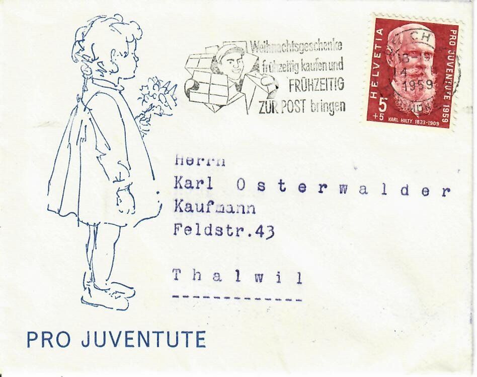 Tutti i francobolli: PJ Briefli 1959 – Usato da Hochdorf venduto da Ziegel-16