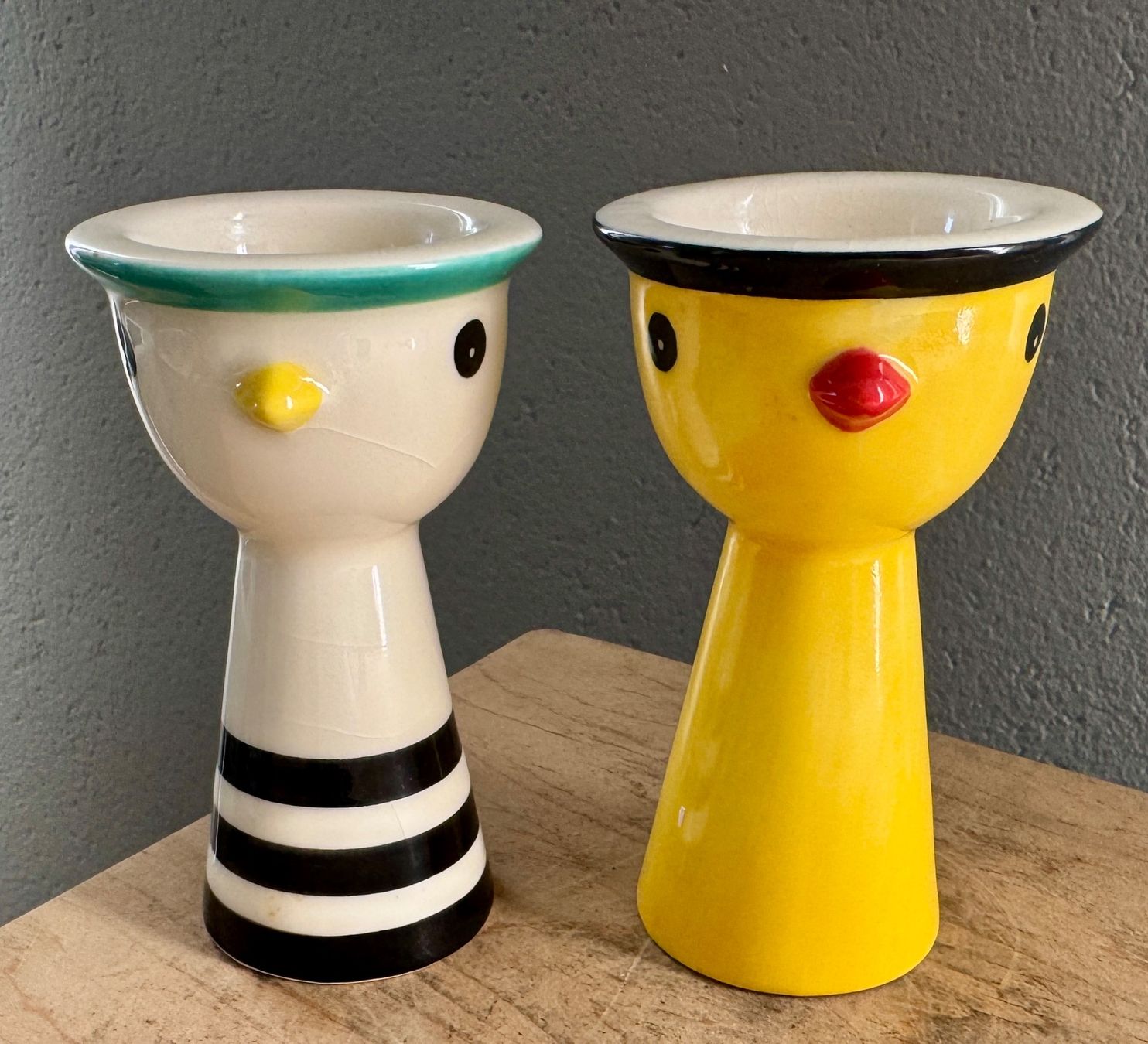 Sonstiges Geschirr: 2 lässige vintage Eierbecher Küken – Gebraucht aus Rothrist von Luckywinner