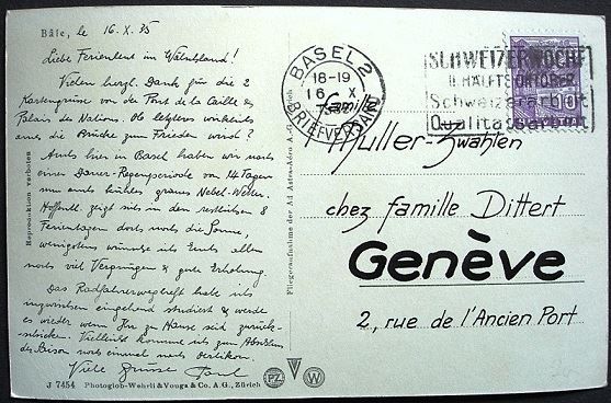 Cartoline postali: BASEL Flugaufnahme Ad Astra Aéro – Usato da Jona venduto da philajona 1