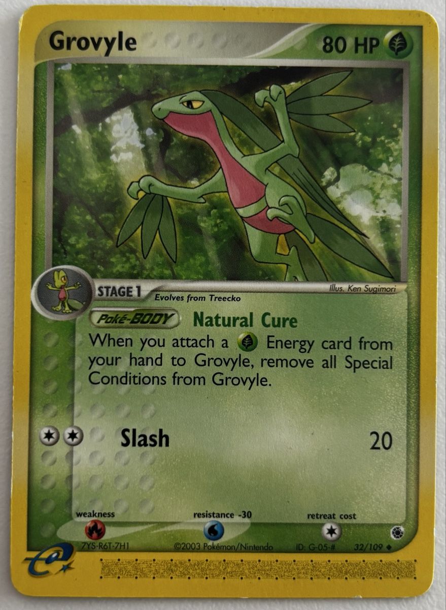 Pokémon Carte collezionabili: Pokémon Grovyle 32/109 EX Ruby & Sapphire EN 2003 – Nuovo (secondo la descrizione) da Algetshausen venduto da Carrhard