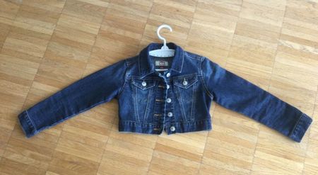 Kurze Jeans Jacke für Mädchen, Gr 116