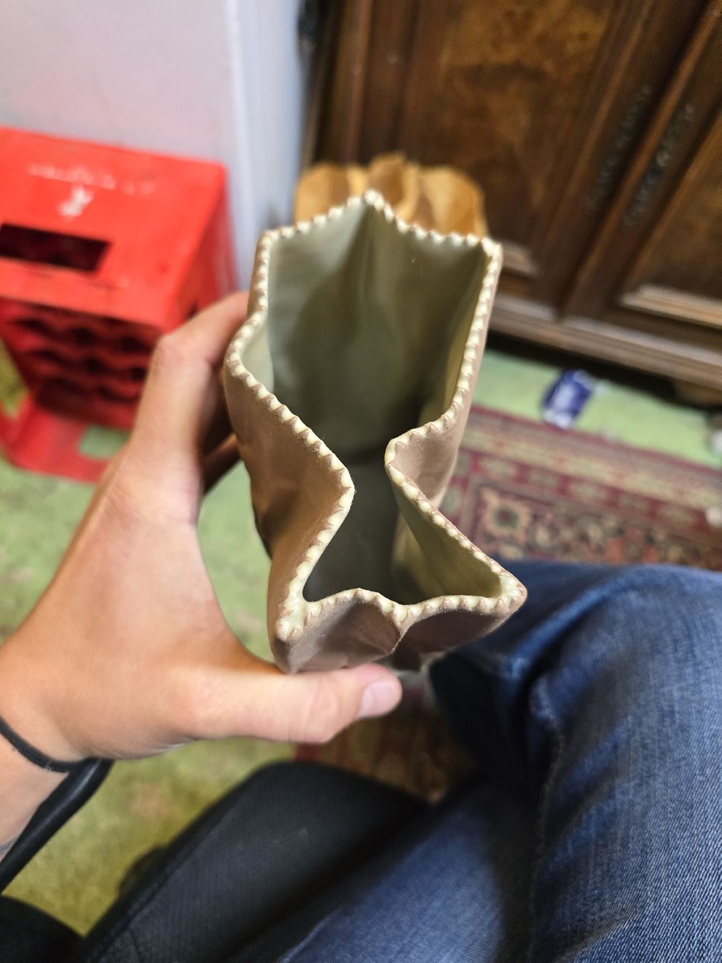 Vasi & Recipienti: Vase Papiertüte braun Keramik H20cm (D) – Usato da Rorschach venduto da TimelessTrading 2