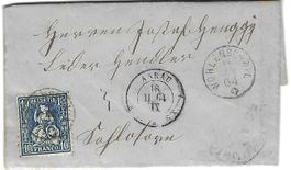 Brief mit Fingerhutstempel von WOHLENSCHWIL nach Solothurn