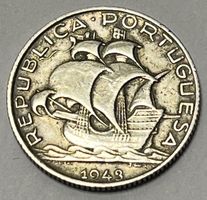 2.50 Esc. - Zweite Republik - Portugal - 1943 (Silber .650)