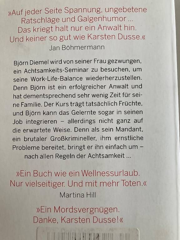 Libri: Achtsam morden von Karsten Dusse – Usato da Oberegg venduto da Modetrend1a 1