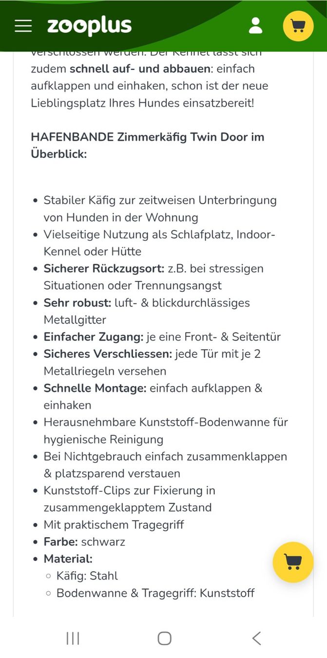 Käfige, Transport & Sicherheit: Zimmerkäfig – Gebraucht aus Alberswil von La1707 3