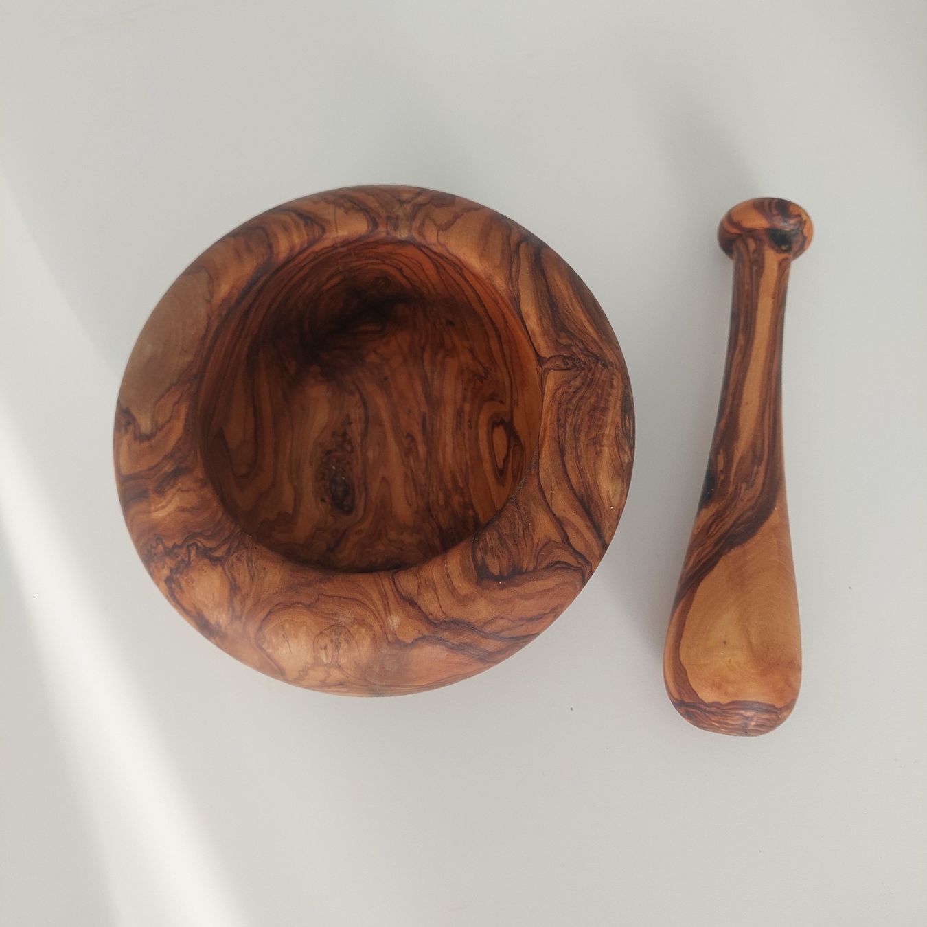 Altro per cucinare: Mörser aus Olivenholz – Nuovo e nell'imballaggio originale da Hüntwangen venduto da Elyha 1