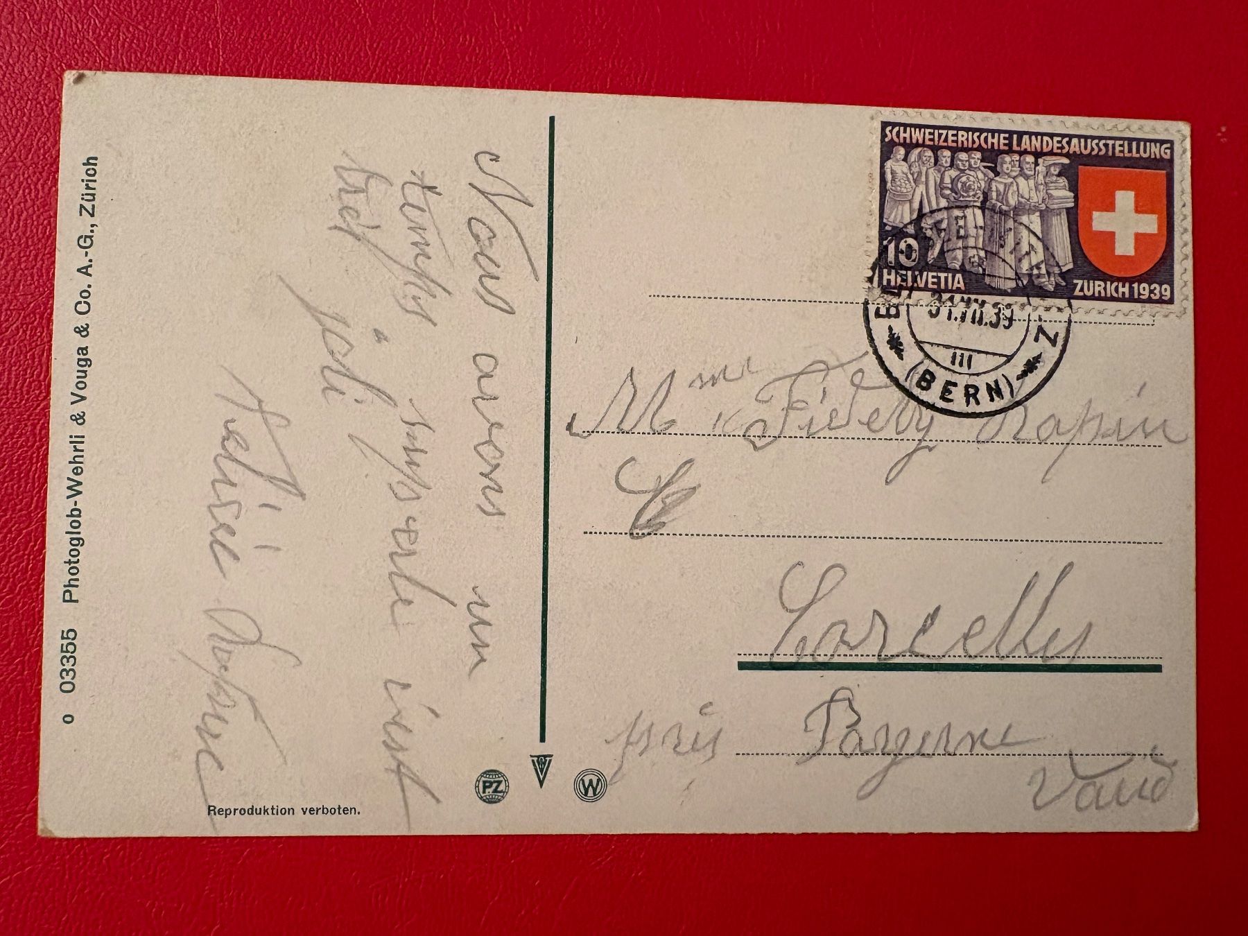 Cartoline postali: 1939 // Blausee – Usato da St-Légier-La Chiésaz venduto da Theo005 1