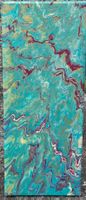 Abstrakte Kunst auf Leinwand, handgemalt, Unikat, Turquoi...
