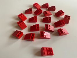 LEGO - 20 - ROTE - NEGATIVE - SCHRÄG - STEINE