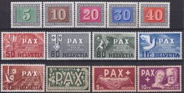 1945, Nr.262-274 (PAX-Serie) postfrisch **, Kat: 500.-