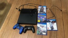 Playstation 4 500GB Konsole mit 4 Spielen und 2 Controllern