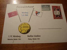 Maximumkarte Deutschland, 1962, Europapokalspiel Benfica Lis