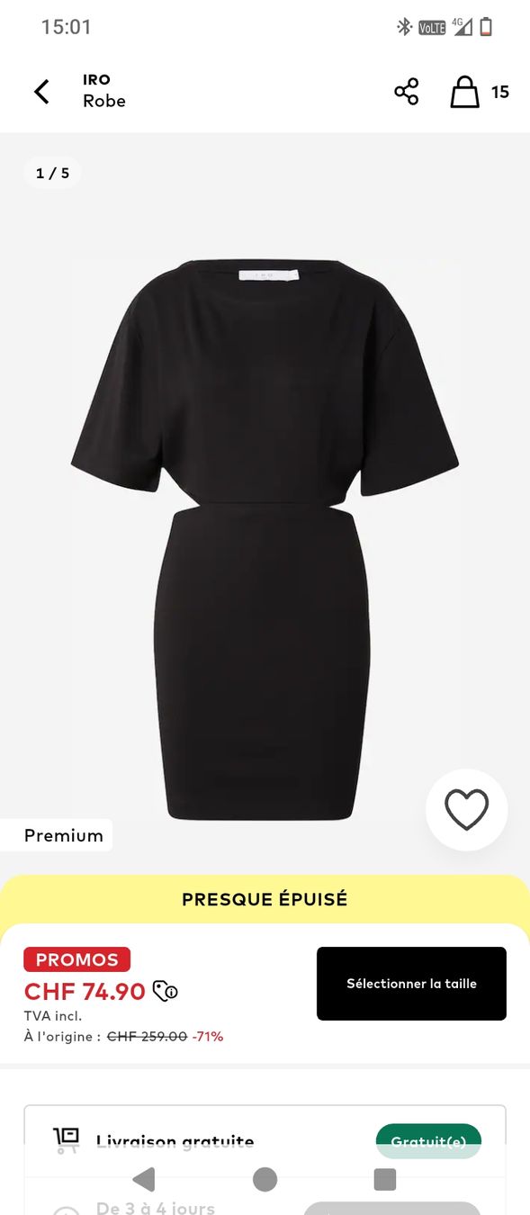 Kleider: Robe IRO noire taille 34 – Gebraucht aus Boulens von m17_7jc7