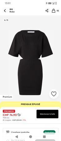 Robe IRO noire taille 34