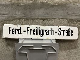 Ferd.freiligrath strasse Strassenschild Name