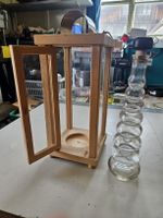 Holz Laterne mit  Getränke Flasche Einsatz zum Hängen!