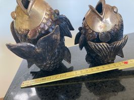 Set Fische aus Bronze/ Messing