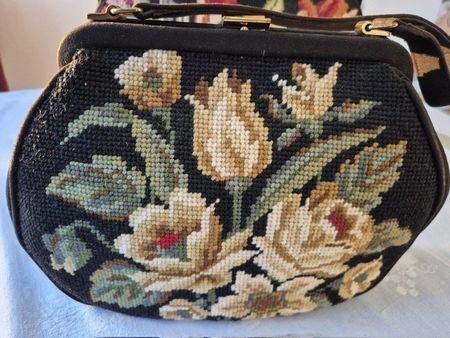 Handtasche Gobelin Petit Point, von ca. 1955,  sehr seltene