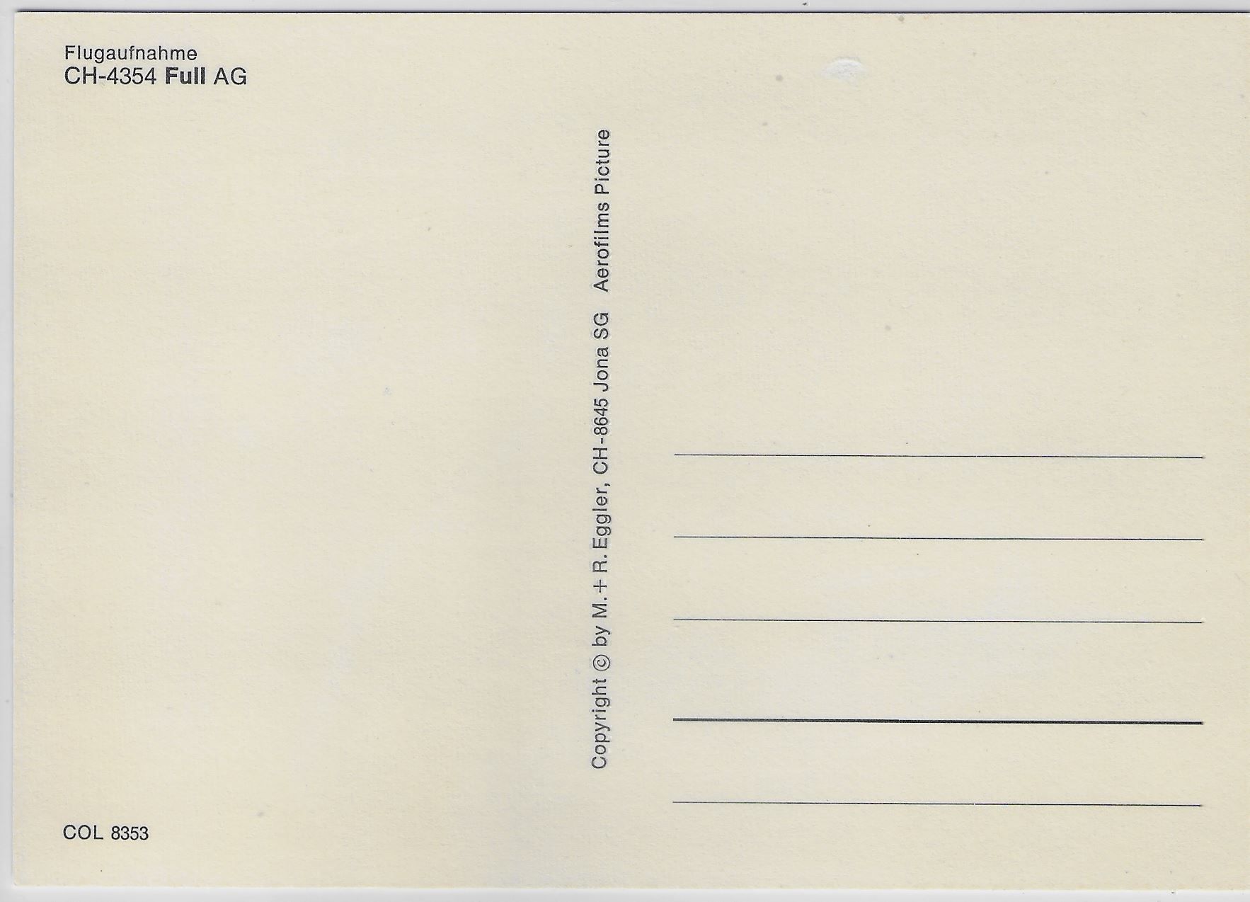 Cartoline postali: Flugaufnahme Full AG – Antico da Ettingen venduto da Kartenplanet 1