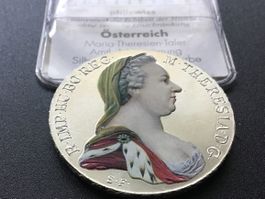 MARIA THERESIA TALER,farbig Ausgabe Silbermünze 835/1000