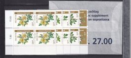 Frankatur - Pro Juventute 2002 4er Blöcke neu**