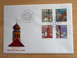 Pro Patria 1996 Ersttagbrief FDC Briefmarken Helvetia Sch...