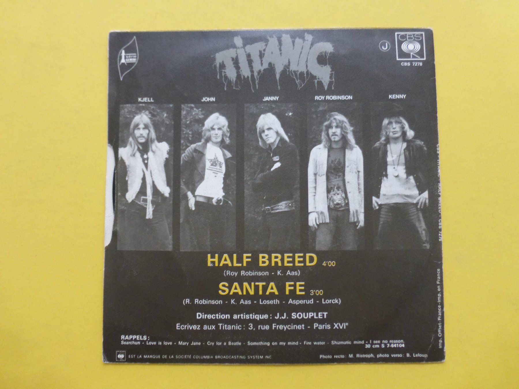 Dischi in vinile: Titanic – Half Breed - Santa Fe – Usato da Zürich venduto da Swiss57 1