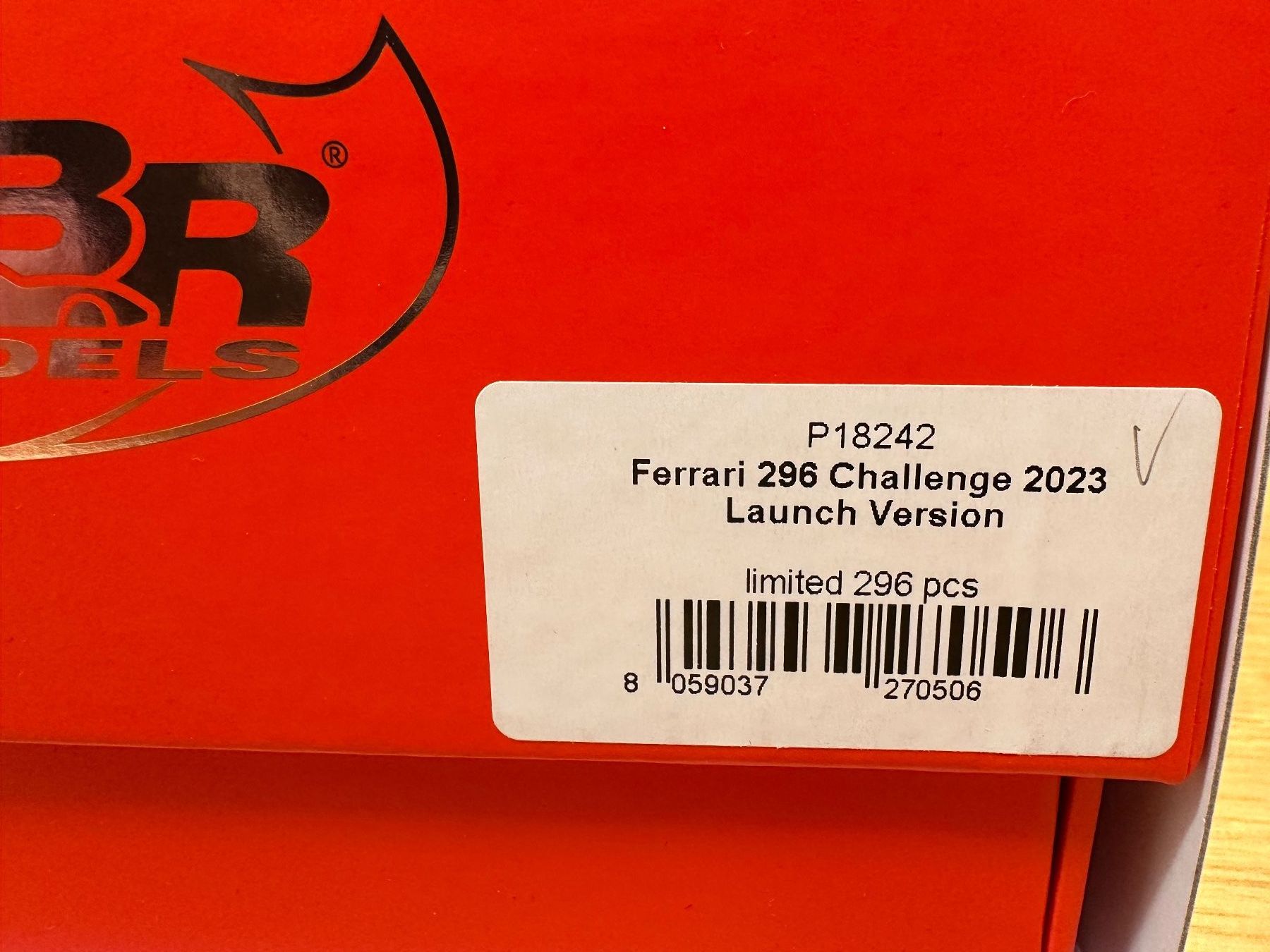 BBR Models Modellini d'auto: Ferrari 296 Challenge 2023 Launch Version 1/18 – Nuovo e nell'imballaggio originale da Stein AR venduto da Krabbe2 8