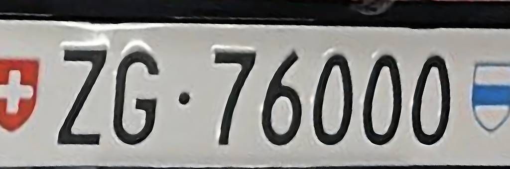 Insegne: Nummerschild ZG 76000 – Usato da Rotkreuz venduto da gal_5cb6