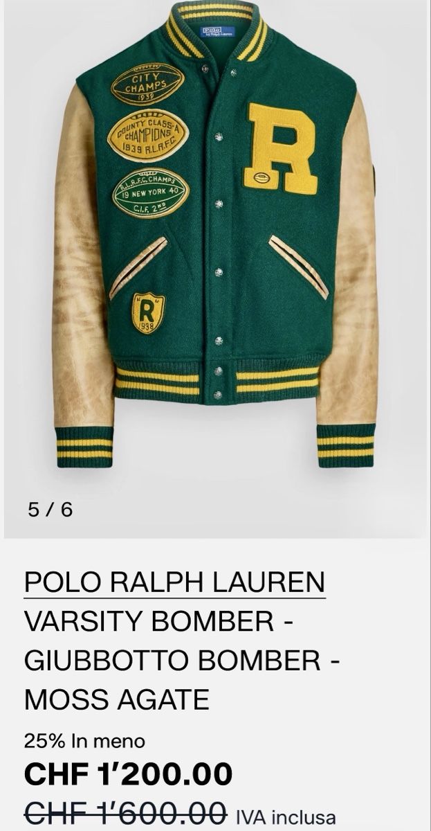 Ralph Lauren Jacken: GIUBBOTTO BOMBER POLO RALPH LAUREN VARSITY SMALL – Neu und originalverpackt aus Lugano von ROLEX-SWISS1976 5